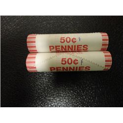 2009 LINCOLN CENT/ROLL-formative years, lot of 2