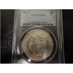 1881-S MORGAN PCGS MS63