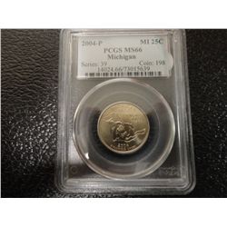 2004-P QTR MICHIGAN PCGS MS66