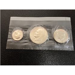 1976-S 3 COIN SET IKE DOLLAR, KENNEDY HALF, WASHINGTON QUARTER