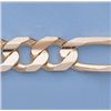 Image 2 : Genuine 16" 14k  Gold-Yellow 9.5mm Figaro Chain 64.2g
