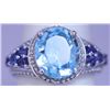 Image 1 : 29.85 CTW BLUE TOPAZ AND SAPPHIRE RING .925 STERLING SI