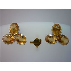 28.50 CTW CITRINE EARRING .925 STERLING SILVER