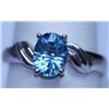 Image 1 : 13.75 CTW BLUE TOPAZ RING .925 STERLING SILVER