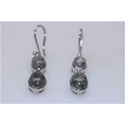 22.20 CTW SEMIPRECIOUS EARRING .925 STERLING SILVER