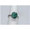 Image 1 : 18.32 CTW EMERALD RING .925 STERLING SILVER