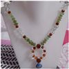 Natural 268.25ct Semi Precious Necklace .925 Sterling