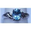 Image 1 : 13.90 CTW BLUE TOPAZ RING .925 STERLING SILVER