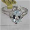 Genuine  1.57 ctw  Aquamarine Ring  14KT White Gold