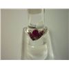 16.75 CTW RUBY RING .925 STERLING SILVER