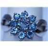 Image 1 : 21.90 CTW BLUE TOPAZ RING .925 STERLING SILVER