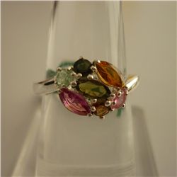 23.30 ctw,SEMIPRECIOUS RING .925 STERLING SILVER