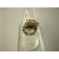 37.75 CTW AMETHYST RING .925 STERLING SILVER