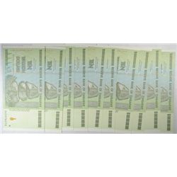 $100,000,000,000,000 ( DOLLARS ) FROM ZIMBABWE, ALL CONSECUTIVELY NUMBERED