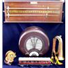 Image 1 : A vintage Ekco radio receiver, type AD75, circular brown Bakelite  case, 14.5" high