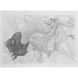 Guillaume Azoulay, Une Aure Essai Le Bete pour Bittan, Ink Drawing
