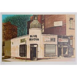 John Baeder, Blue Beacon, Serigraph