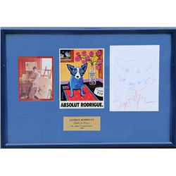 George Rodrigue, Blue Dog, Crayon Drawing