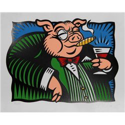 Burton Morris, Pig, Serigraph