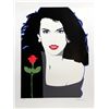 Image 1 : Roy Besser, Woman with Red Rose, Silkscreen