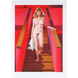 Mel Ramos, Nude Descending a Staircase, Lithograph
