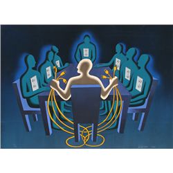 Mark Kostabi, Current Exchange, Serigraph