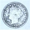 Image 1 : 1899 LIBERTY HEAD "V" NICKEL RED BOOK VALUE IS $15.00+ *NICE VERY GOOD GRADE EARLY NICKEL*!!