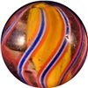 Image 1 : Marbles: Lot 5. Solid Core Swirl. 19/32". Mint- 9.0.