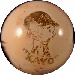 Marbles: Lot 11. Peltier Glass. Comic Marble. Kayo. 11/16". NM- 8.2.