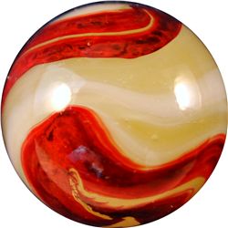 Marbles: Lot 15. Akro Agate. Lemonade Oxblood. 5/8". Mint- 9.1.