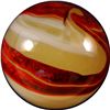 Image 3 : Marbles: Lot 15. Akro Agate. Lemonade Oxblood. 5/8". Mint- 9.1.