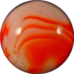 Marbles: Lot 16. Alley Agate. Flame Swirl. 5/8". NM+ 8.9.