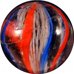 Marbles: Lot 23. Divided Core Swirl. 11/16". Mint 9.8.