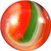 Image 2 : Marbles: Lot 31. Akro Agate. Red/Green Popeye Corkscrew. 19/32". NM+ 8.9.
