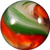 Image 4 : Marbles: Lot 31. Akro Agate. Red/Green Popeye Corkscrew. 19/32". NM+ 8.9.