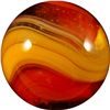 Image 1 : Marbles: Lot 33. Akro Agate. Red/Yellow Popeye Corkscrew. 21/32". Mint 9.7.