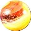 Image 2 : Marbles: Lot 33. Akro Agate. Red/Yellow Popeye Corkscrew. 21/32". Mint 9.7.