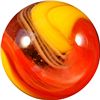 Image 4 : Marbles: Lot 33. Akro Agate. Red/Yellow Popeye Corkscrew. 21/32". Mint 9.7.