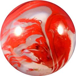 Marbles: Lot 34. Akro Agate. Milky Oxblood. 5/8". Mint 9.8.