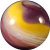 Image 3 : Marbles: Lot 35. Akro Agate. Purple/Yellow Popeye Corkscrew. 19/32". Mint- 9.0.