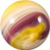 Image 4 : Marbles: Lot 35. Akro Agate. Purple/Yellow Popeye Corkscrew. 19/32". Mint- 9.0.