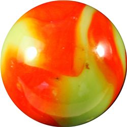 Marbles: Lot 40. Peltier Glass. National Line Rainbo. 5/8". Mint- 9.0.