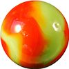 Image 2 : Marbles: Lot 40. Peltier Glass. National Line Rainbo. 5/8". Mint- 9.0.