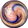 Image 4 : Marbles: Lot 61. Swirl. Solid Core. 19/32". Mint 9.8.