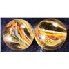 Image 1 : Marbles: Lot 64. Swirl. 2 Divided Cores. Matched. 13/16". Mint 9.7.