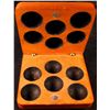 Image 3 : Marbles: Lot 108. Modern Wood Display Carrying Box for 6 marbles.