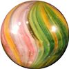 Image 2 : Marbles: Lot 136. End of Day. 6-Panel Onionskin. Left Twist with Mica. 11/16". M 9.8