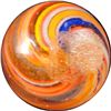 Image 4 : Marbles: Lot 154. Swirl. Joseph Coat. 17/32". Mint- 9.0.