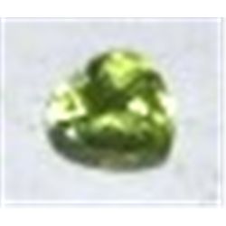 .80 CARAT PERIDOT HEART SHAPE CUT & FACETED *MINED IN ARIZONA!! GEMSTONE CAME OUT OF SAFE!!