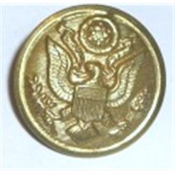 VINTAGE RARE GOLD OFFICER MILITARY BUTTON STAMPED *ZELL PRODUCTS CORP N.Y.C. BUTTON CAME OUT OF SAFE